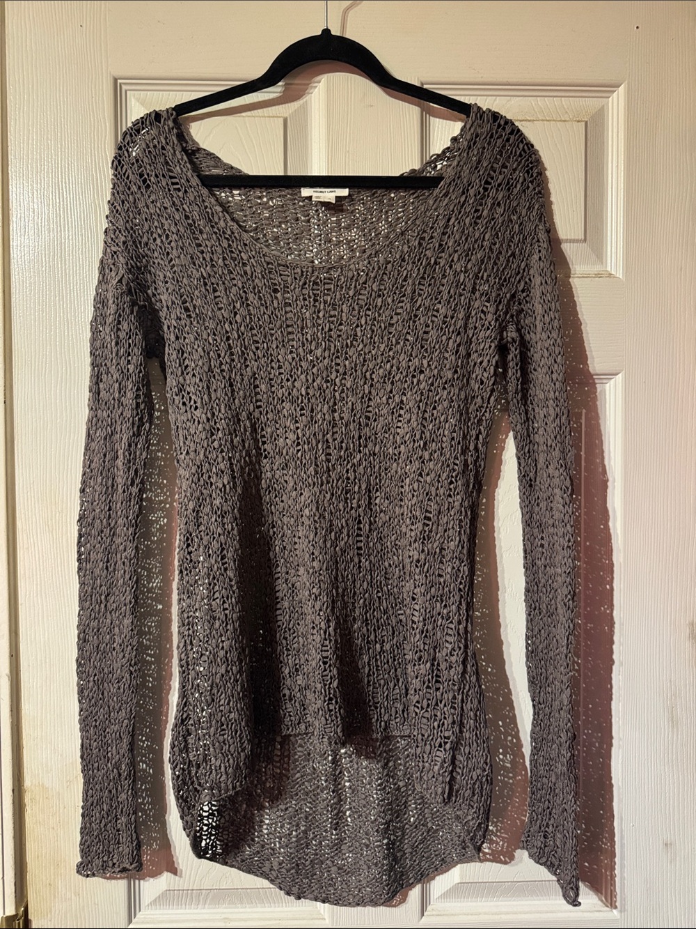 Vintage Helmut Lang Open Weave Scoopneck Sweater S NWOT
